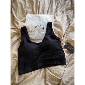 Klassy Network Knit Lounge Brami (Crop) 💗 Black ✨ Brand New NWT!